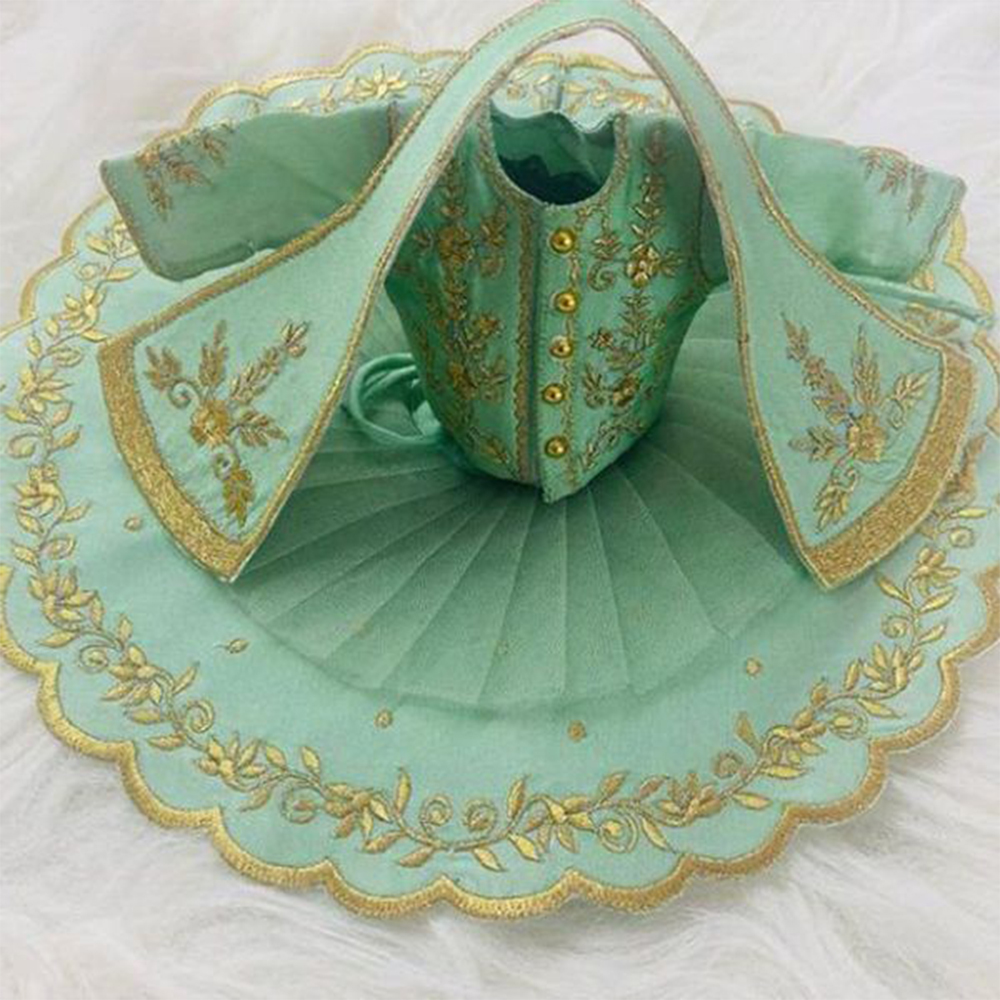 Mint Color Embroidery Dress For Laddu Gopal