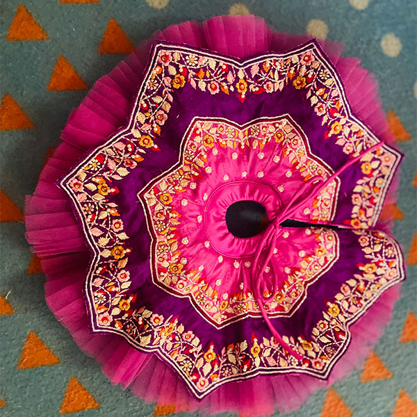 Pink and Purple Shade Laddu Gopal Ji Dress