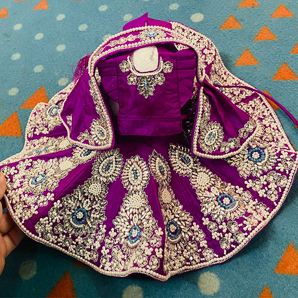 Purple Color Dress For Radha Krishna                                 