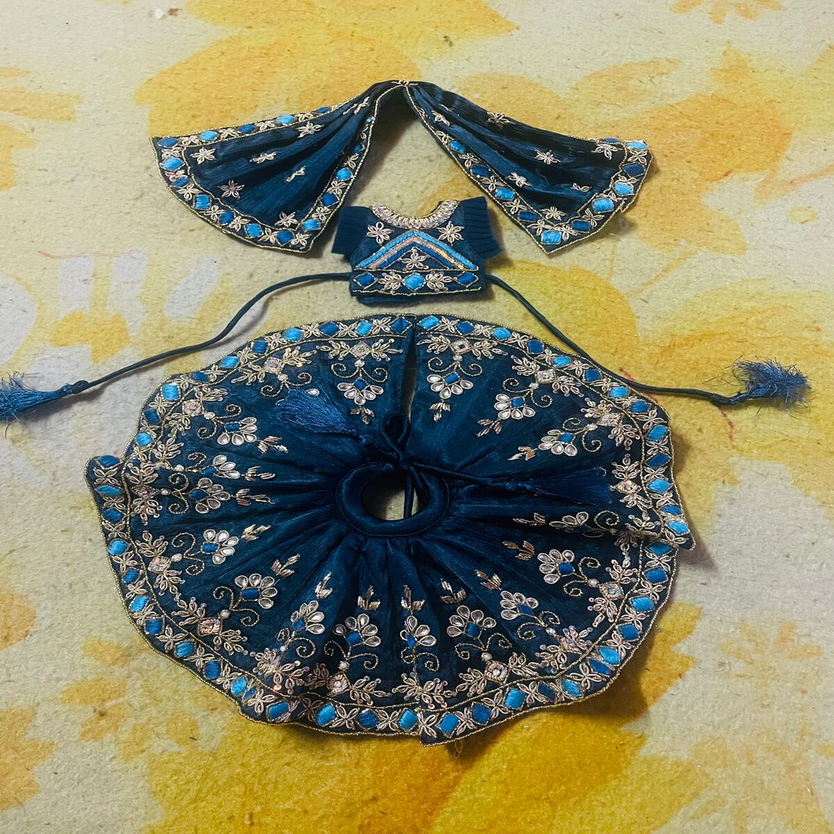 Dark Blue Color Dress For Laddu Gopal Ji