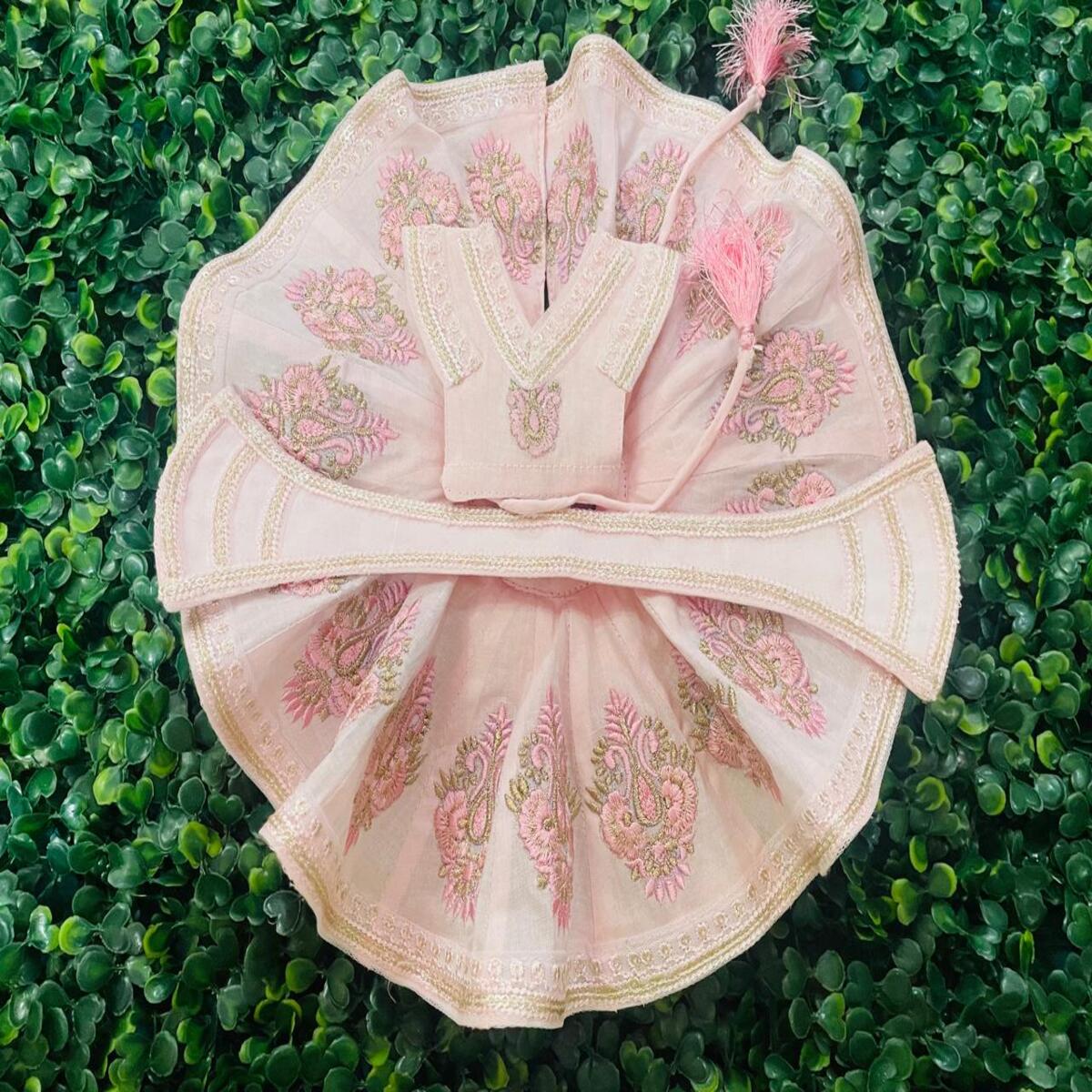 Light Pink Color Dress For Laddu Gopal Ji